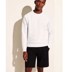 Vince French Terry Long Sleeve Crew Neck Sweatshirt White Size XXL